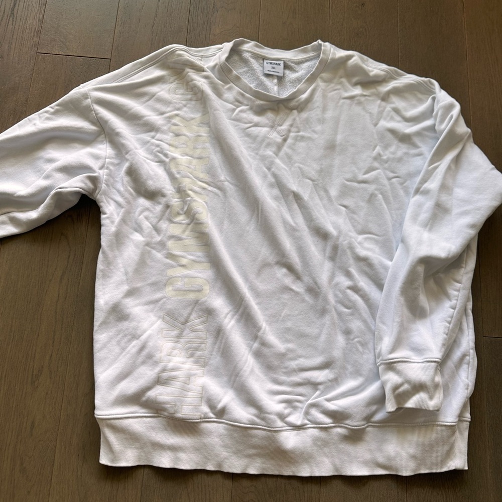 Gymshark white unisex oversized sweatshirt - Picture 5 of 7